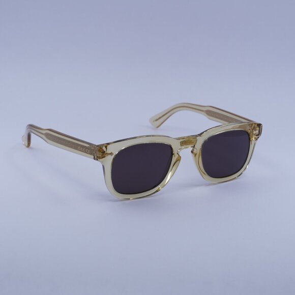 Gucci GG0182S 006 Sunglasses Brown Square Frame, Grey Lenses - Picture 1 of 11